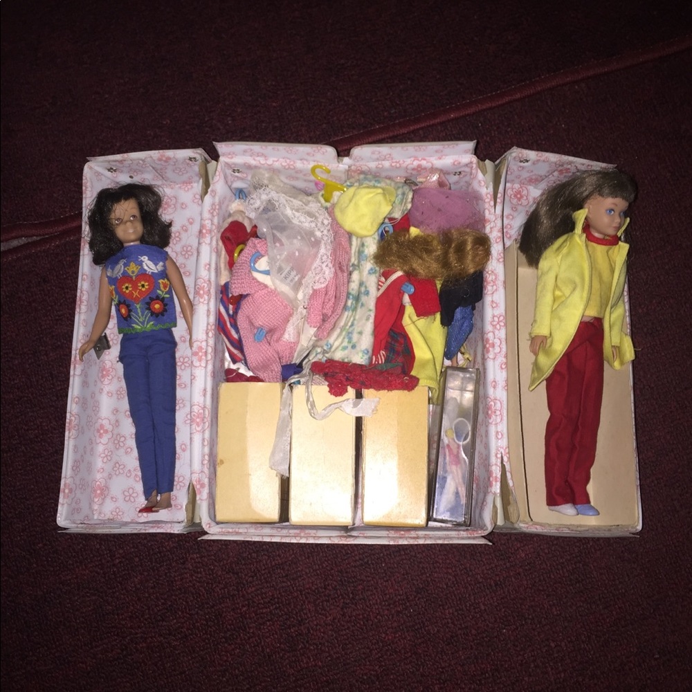 Vintage Skipper and Ken dolls